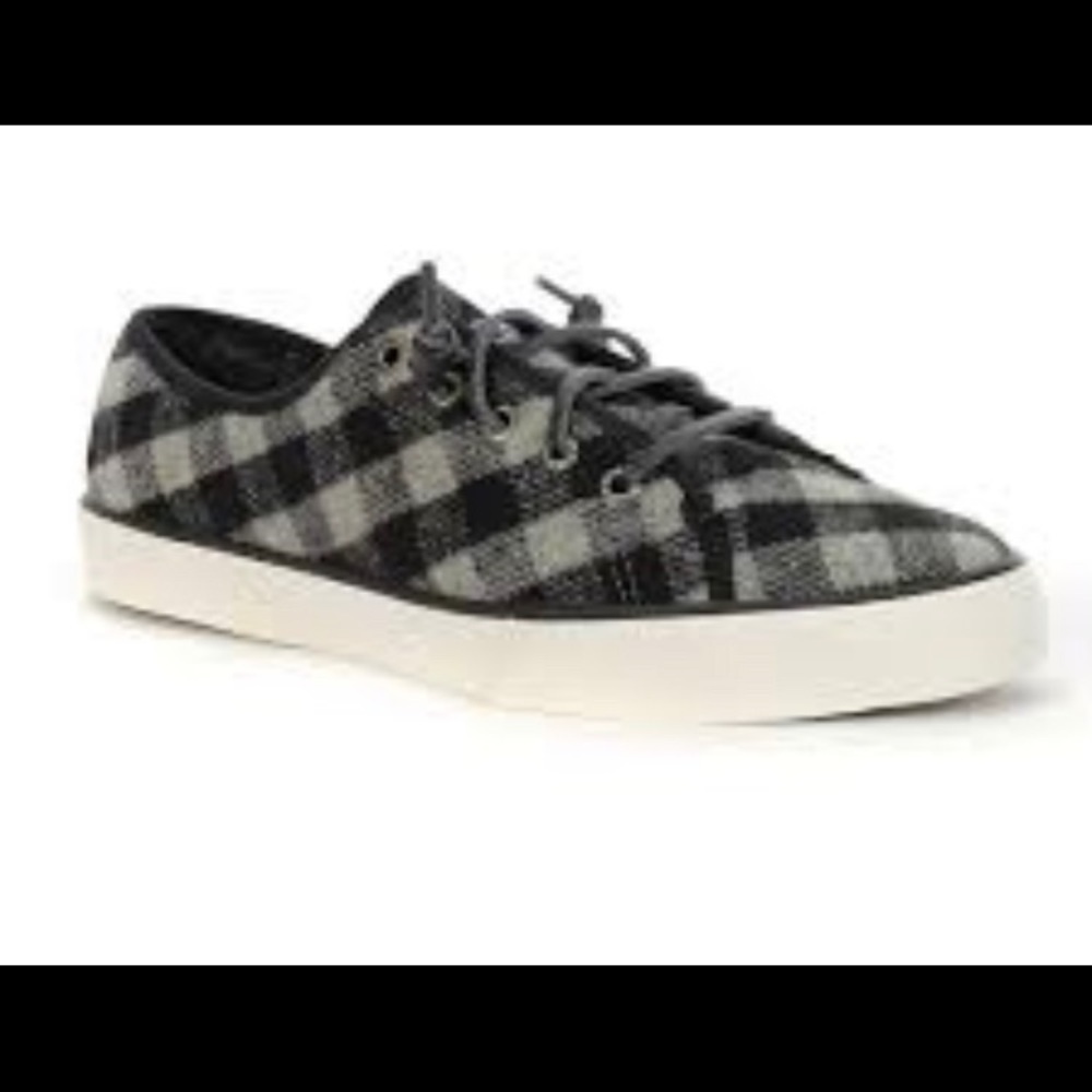Sperry top sider pier view sneakers wool blend Buffalo plaid shoes size 7